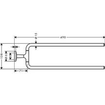 AXOR Universal Circular Porte-serviettes double, Chromé poli