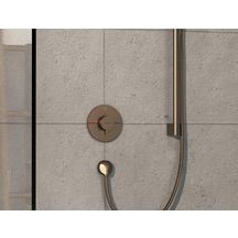 hansgrohe ShowerSelect Comfort S Set de finition pour mitigeur thermostatique encastré, Bronze brossé