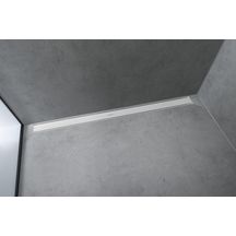 hansgrohe RainDrain Match Caniveau de douche linéaire 900 avec cadre réglable en hauteur, Blanc mat