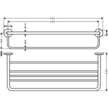 AXOR Universal Circular Porte-serviettes multi-barres, Chromé poli