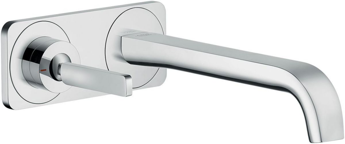 Mitigeur lavabo Axor Citterio E, encastré 220 mm avec plaque, bonde à écoulement libre réf. 36114000