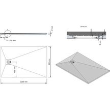 Receveur Alterna Daily'L 120 x 80 cm blanc.