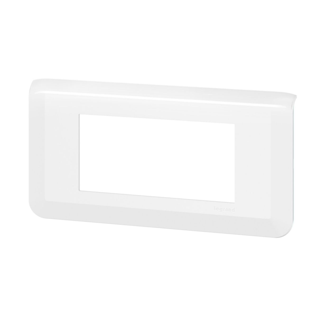 Legrand - plaque de finition horizontale Mosaic pour 4 Modules blanc Réf. 078814L