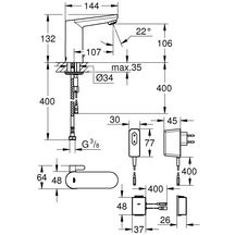 Mitigeur lavabo infrarouge Eurosmart Cosmopolitan E Bluetooth Chromé 36413000