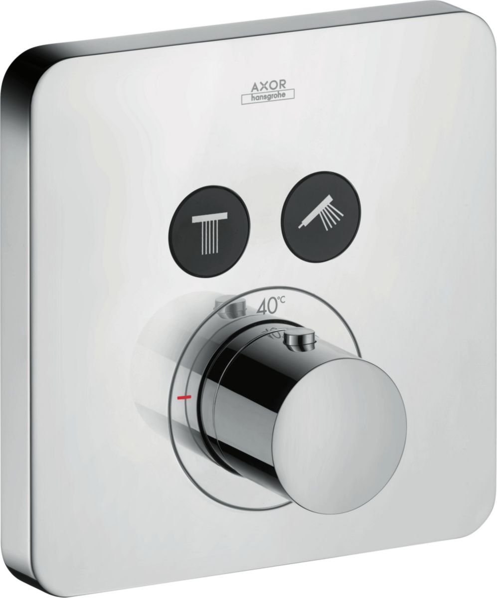 Set de finition pour mitigeur thermostatique ShowerSelect encastré avec 2 sorties réf. 36707000