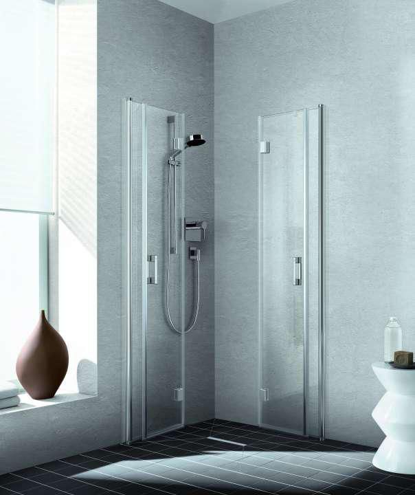 Paroi de douche Liga LI 2CR 07520 1AR argent mat verre clair Réf. 1403032307