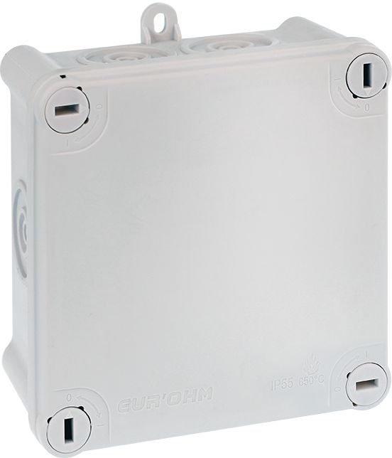 Boite de dérivation IP55 - 105 x 105 x 55 mm entrées directes - Réf.50034