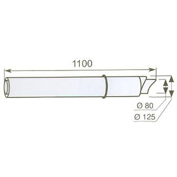 Terminal concentrique horizontal 80-125 A2034300 Réf. 0020257018