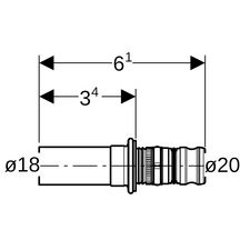 Raccord de transition Mepla Mapress D20x18 Réf 602.508.00.5