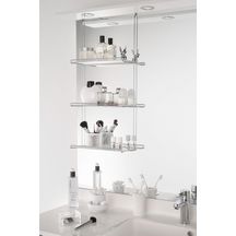 Etagere fil chrome 3 etageres verre L 35 H réf. ETFIL35