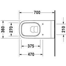 Cuvette suspendue D-code Vital blanc réf. 2228090000