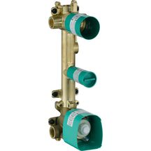 Corps d'encastrement pour set de finition 38 x 12 pour thermostatique encastré avec robinet d'arrêt et 2 sorties réf. 36701180