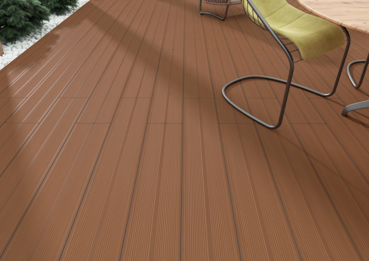 Grès cérame émaillé Cinca Timber Deck Cannelle antidérapant 20 x 120 cm 9438