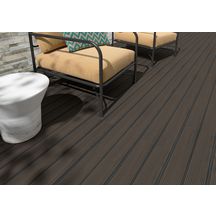 Grès cérame émaillé Cinca Timber Deck Chocolat 20 x 120 cm 9439