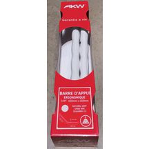 Barres d'appui à poignée ergonomique AKW INTERNATIONAL coudées à 135° blanc réf. 01640WH-LS