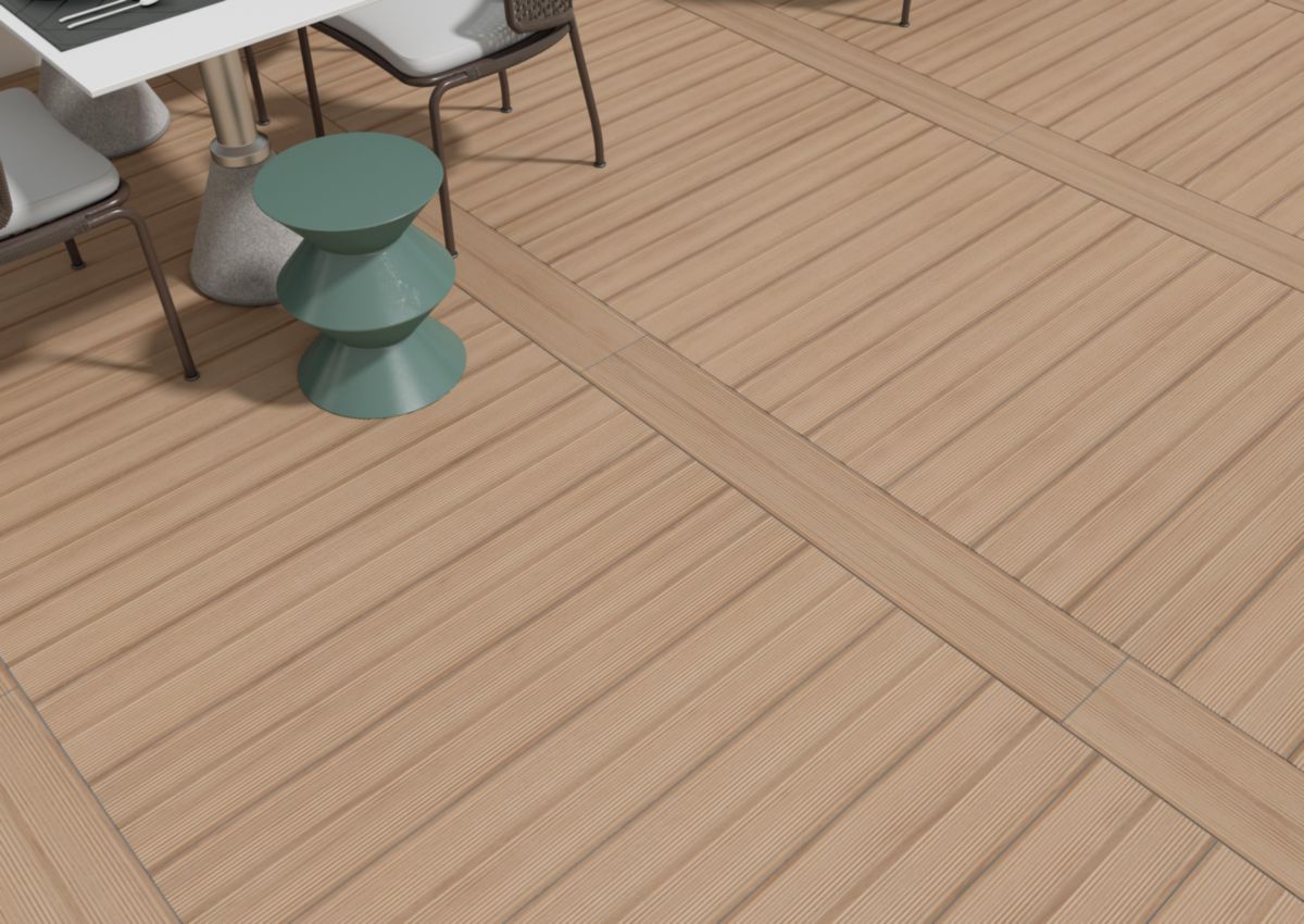 Grès cérame émaillé Cinca Timber Deck Miel antidérapant 20 x 120 cm 9435