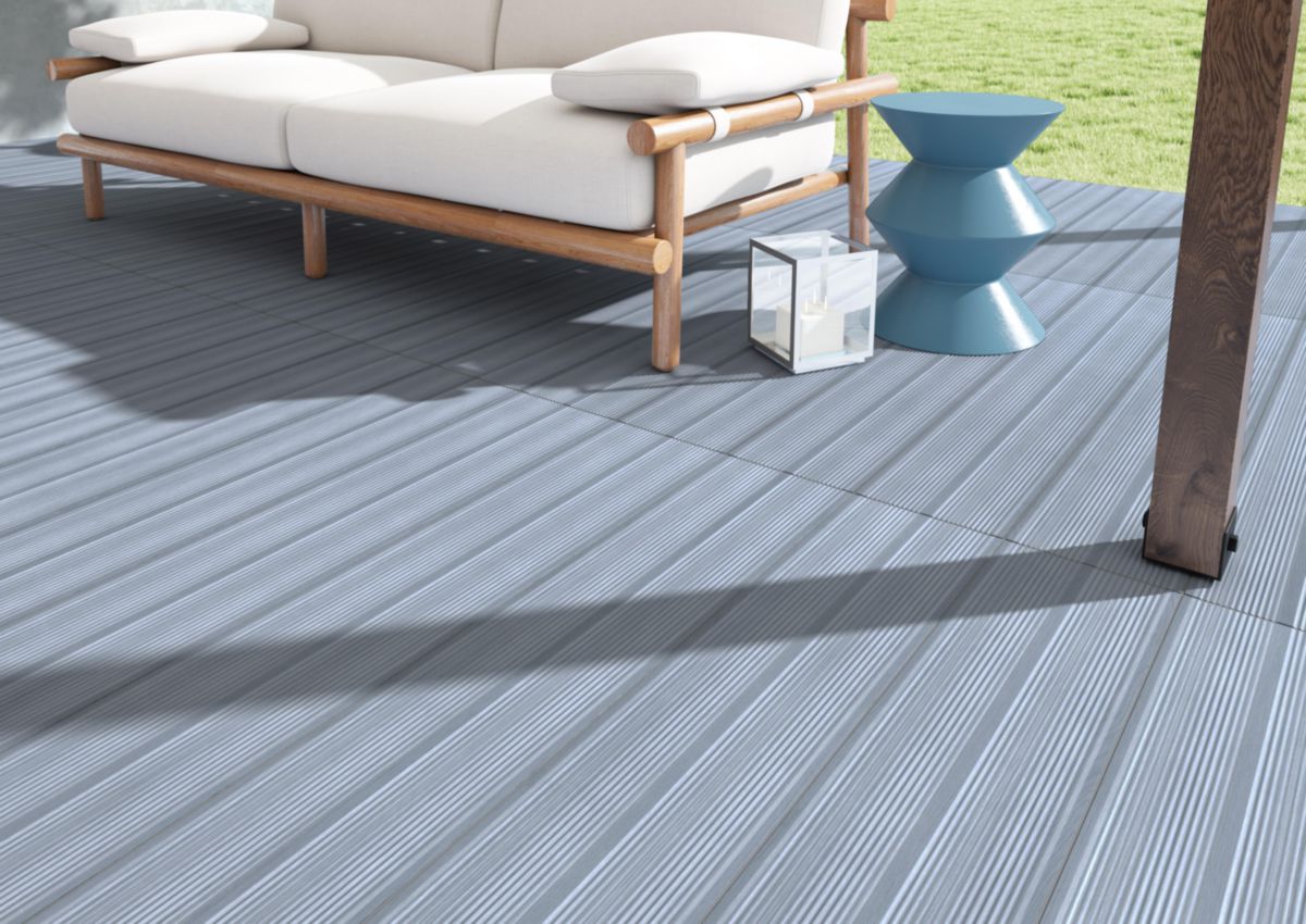 Grès cérame émaillé Cinca Timber Deck Bleu Eau antidérapant 20 x 120 cm 9436