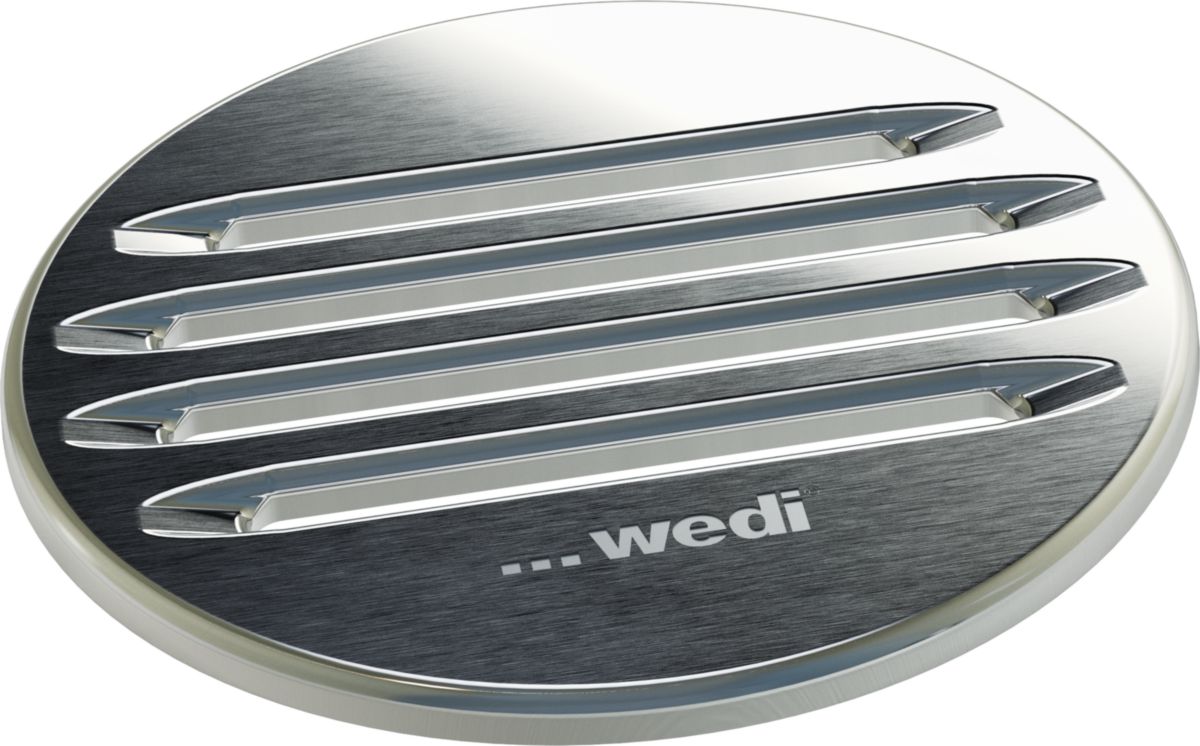 Wedi Fundo Fino 2.1 grille inox carrée 115x115x5mm Réf. 676800037