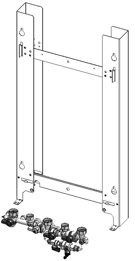 NF-Barrette remplacement + cadre écarteur mural Nectra/Calydra/Centora pour  G40 Chaffoteaux-Ariston Réf. 3319565