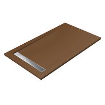 Receveur de douche Line X Kromat Ardoise 100x100 carré Brownie Réf. SLIS0876-BRO