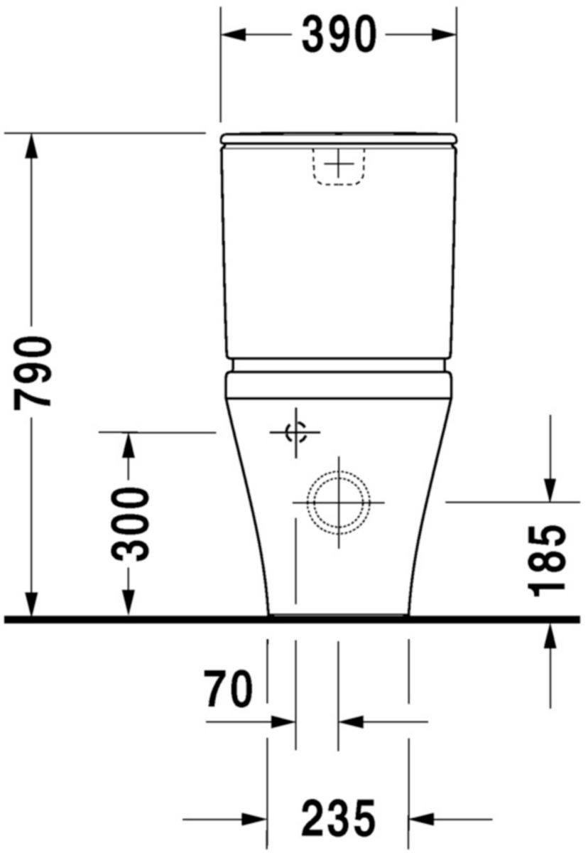 Cuvette vario 72cm Durastyle blanc Wondergliss réf. 21560900001