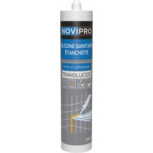 Mastic silicone sanitaire émail céramique translucide 310 ml Novipro