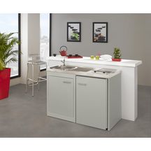 Porte de caisson associée meuble bas cuisinette CLIPMETAL COLOR 120 cm, Coloris Soie