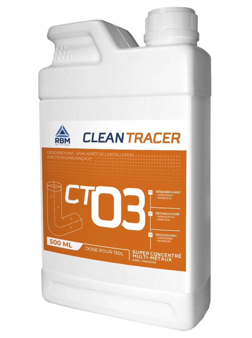 Désembouant lent sans rinçage clean tracer ct03, bidon 500ml Réf. 37990002