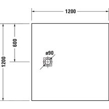 Receveur de douche Sustano 1200x1200 mm Carré Cream Mat Réf : 720279620000000