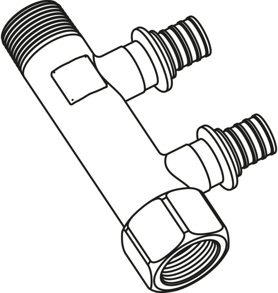 Collecteur à sertir Rehau 2 éléments diamètre 16mm SDR11 LX Réf 11690291001