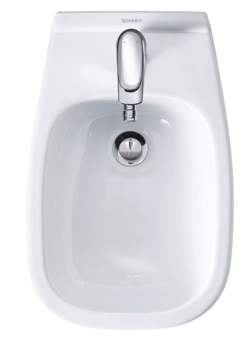 Bidet suspendu 54cm d-code blanc avec trop plein et durafix réf. 2257150000