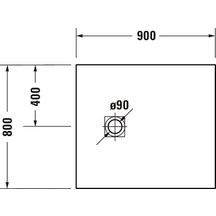 Receveur de douche Sustano 900x800 mm Rectangulaire Cream Mat, Réf : 720270620000000