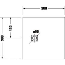 Receveur de douche Sustano 900x900 mm Carré Blanc Réf : 720271730000000