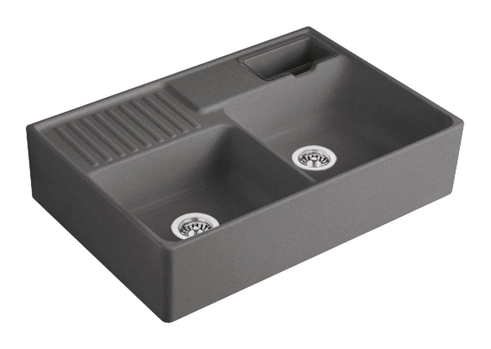 Evier TRADITION 2 CUVES graphite ceramicplus réf. 632392I4