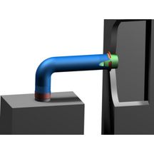 Gaine accordéon ''Spécial Gaz'' + raccord alu longueur 0,45 m à 1,50 m diamètre 111 / 116 réf. 015111