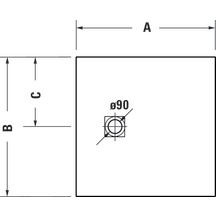 Receveur de douche Sustano 900x900 mm Carré Blanc Réf : 720271730000000