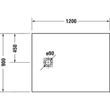 Receveur de douche Sustano 1200x900 mm Rectangulaire Cream Mat, Réf : 720277620000000