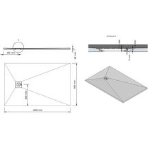 Receveur Alterna Daily'L 140 x 90 cm blanc.