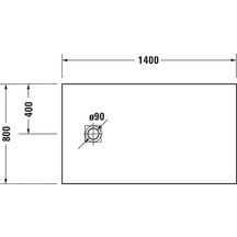 Receveur de douche Sustano 1400x800 mm Rectangulaire Gris clair Réf : 720280630000000