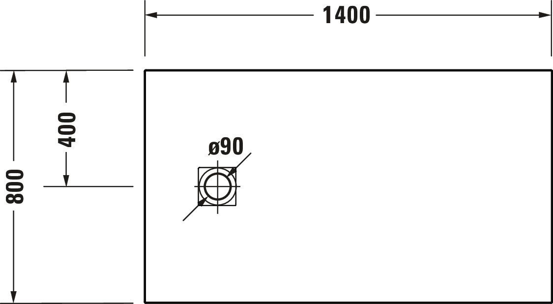 Receveur de douche Sustano 1400x800 mm Rectangulaire Gris clair Réf : 720280630000000