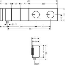 AXOR Edge Module thermostatique Select encastré 470 / 100, Chromé