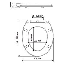 Abattant WC AUTO CLIP thermodur frein de chute carbone Réf. 7AU938801