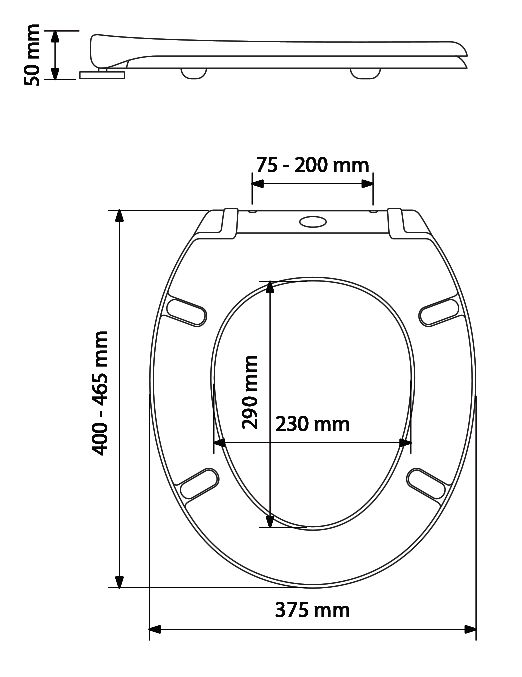 Abattant WC AUTO CLIP thermodur frein de chute carbone Réf. 7AU938801