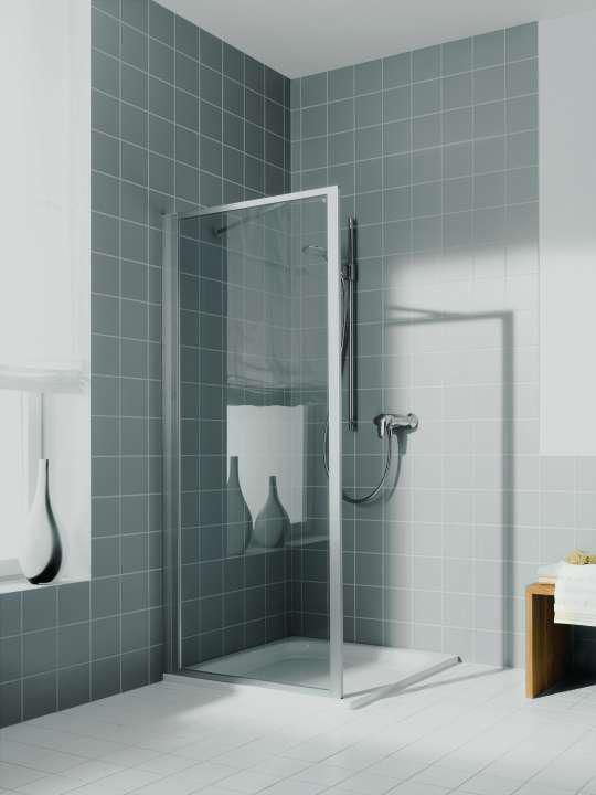 Paroi de douche Cada CA TWD 07019 VPK argent poli verre clair Réf. 1404001095