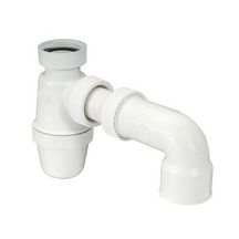 Sortie de lavabo coudée réglable avec siphon simple diamètre 40mm blanc 1C34YB