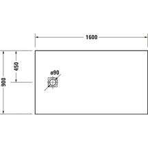 Receveur de douche Sustano 1600x900 mm Rectangulaire Gris foncé Réf : 720285650000000