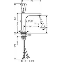 AXOR Citterio Mitigeur de lavabo 160 sans tirette ni vidage, Bronze brossé