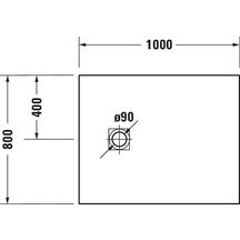 Receveur de douche Sustano 1000x800 mm Rectangulaire Gris foncé Réf : 720273650000000