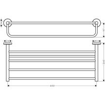 hansgrohe Logis Universal Porte-serviette multi-barres, Chromé