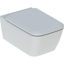 Wc suspendu à fond creux iCon Square - caréné - Rimfree - avec abattant Wc - 54 cm - blanc Réf. 500.807.00.1